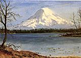 Albert Bierstadt Canvas Paintings - Lake in the Rockies